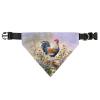 Xoenoiee Dog Bandana with Chicken Floral Print, Adjustable Buckle and Metal Leash Ring for Large Pets view 4