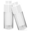 2-Pack 30 mL Frosted Airless Pump Bottles, White AS/PP view 1