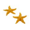 FRCOLOR 2-Piece Artificial Yellow Resin Starfish Aquarium Decorations view 1