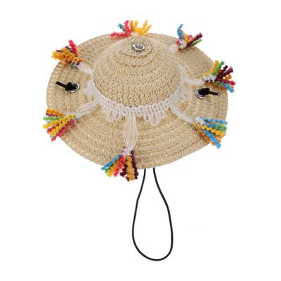 Beavorty Adjustable Dog Straw Hat