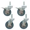 3 in (75 mm) Heavy-Duty Swivel Casters with Brakes, M12, 4-Pack view 1