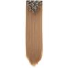 Hrippy Clip-In Hair Extensions, Long Straight Synthetic Hairpieces, Blonde, Black and Brown, Heat-Resistant view 1