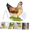 Metal Hen Hanging Ornament and Acrylic Window Decor view 2