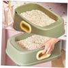 DOITOOL Cat Litter Box with Lid - Semi-Open Design view 2