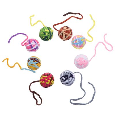 FOMIYES 8-Piece Colorful Interactive Cat Toy Balls, Soft Scratch and Chew Toys for Cats and Kittens, Assorted Styles