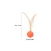 Interactive Cat Ball Toys, 3-Pack Rubber Balls with Feathers view 2