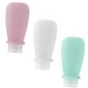 FRCOLOR 3-Piece Silicone Travel Bottles, Squeezable Empty Cosmetic Containers for Lotion, Shampoo and Shower Gel view 1