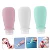 FRCOLOR 3-Piece Silicone Travel Bottles, Squeezable Empty Cosmetic Containers for Lotion, Shampoo and Shower Gel view 2