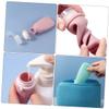 FRCOLOR 3-Piece Silicone Travel Bottles, Squeezable Empty Cosmetic Containers for Lotion, Shampoo and Shower Gel view 3