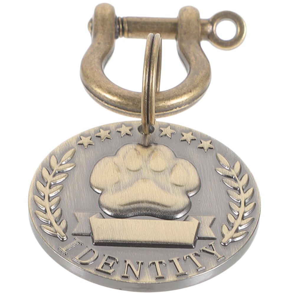 Housoutil Engraved Zinc Alloy Pet Tag for Dogs and Cats