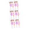 Warmhm 3 Sets Ballerina Statue Cupcake Toppers, Dancing Girl Figurines, Shiny Reusable Dessert Toppers, 4 Pieces × 3 view 1
