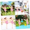 Warmhm 3 Sets Ballerina Statue Cupcake Toppers, Dancing Girl Figurines, Shiny Reusable Dessert Toppers, 4 Pieces × 3 view 2