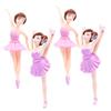 Warmhm 3 Sets Ballerina Statue Cupcake Toppers, Dancing Girl Figurines, Shiny Reusable Dessert Toppers, 4 Pieces × 3 view 3