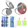 2-Pack Folding Pocket Mirrors with Leather and Glass view 1
