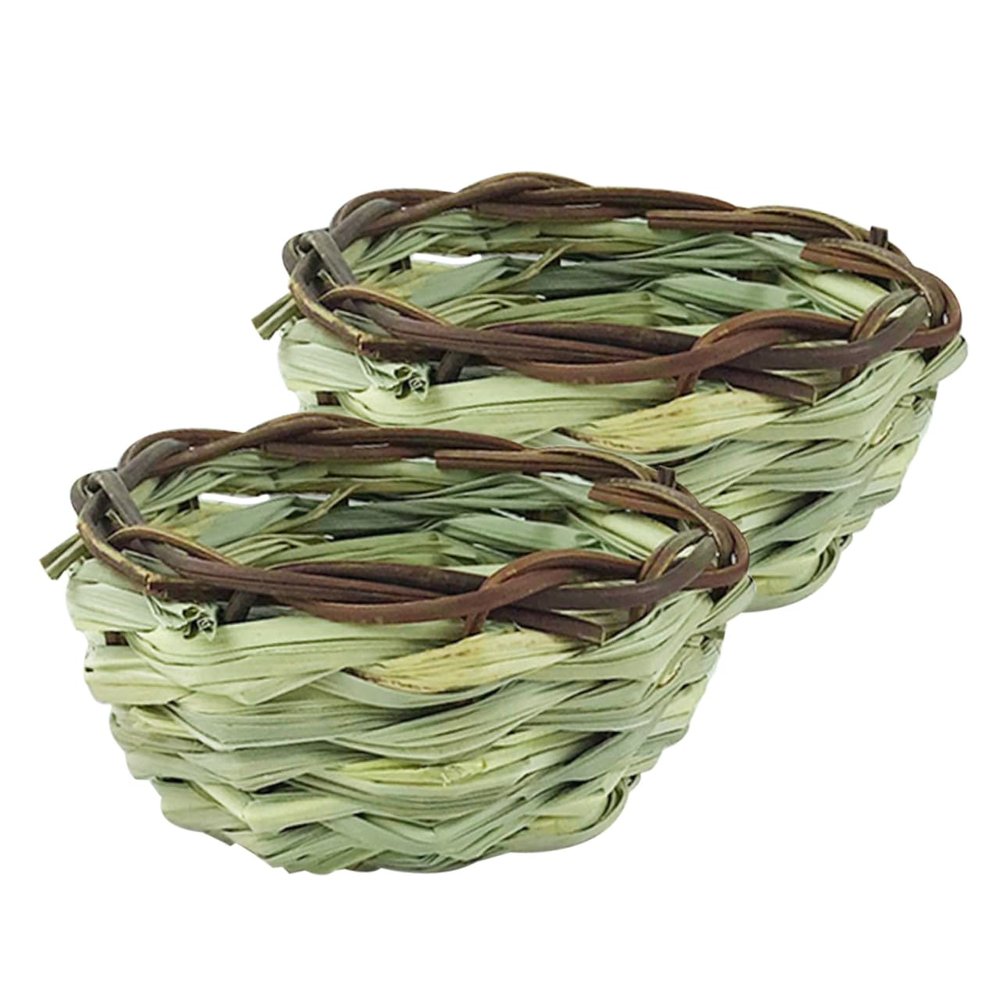 Angoily Handwoven Straw Bird Nests - 2 Pack