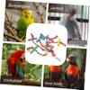 FOMIYES Parrot Toy - Colorful Wooden Hanging Chew Toy view 3