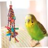 FOMIYES Parrot Toy - Colorful Wooden Hanging Chew Toy view 4