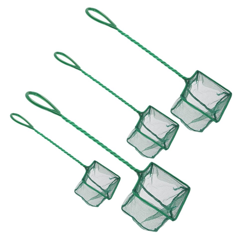 4-Piece Hand Fish Net Set, Nylon and Iron