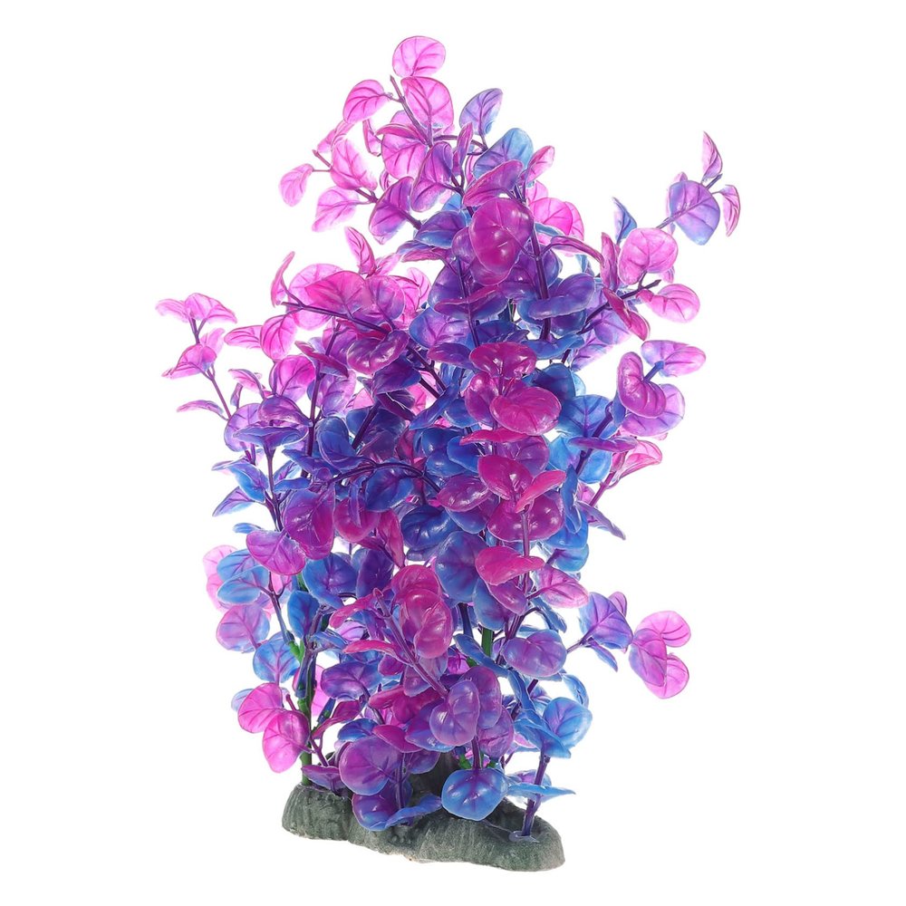 DOITOOL Creative Aquarium Plants, Artificial Grass, Realistic Fish Tank Decoration, Apple Leaf