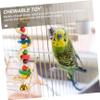 Housoutil 2-Piece Wooden Parrot Toy view 3