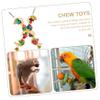 Housoutil 2-Piece Wooden Parrot Toy view 4