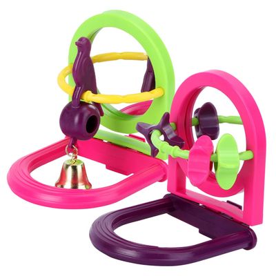 Housoutil 2-Piece Bird Toys for Parrots, Durable Perches and Fun Activities for Small Birds