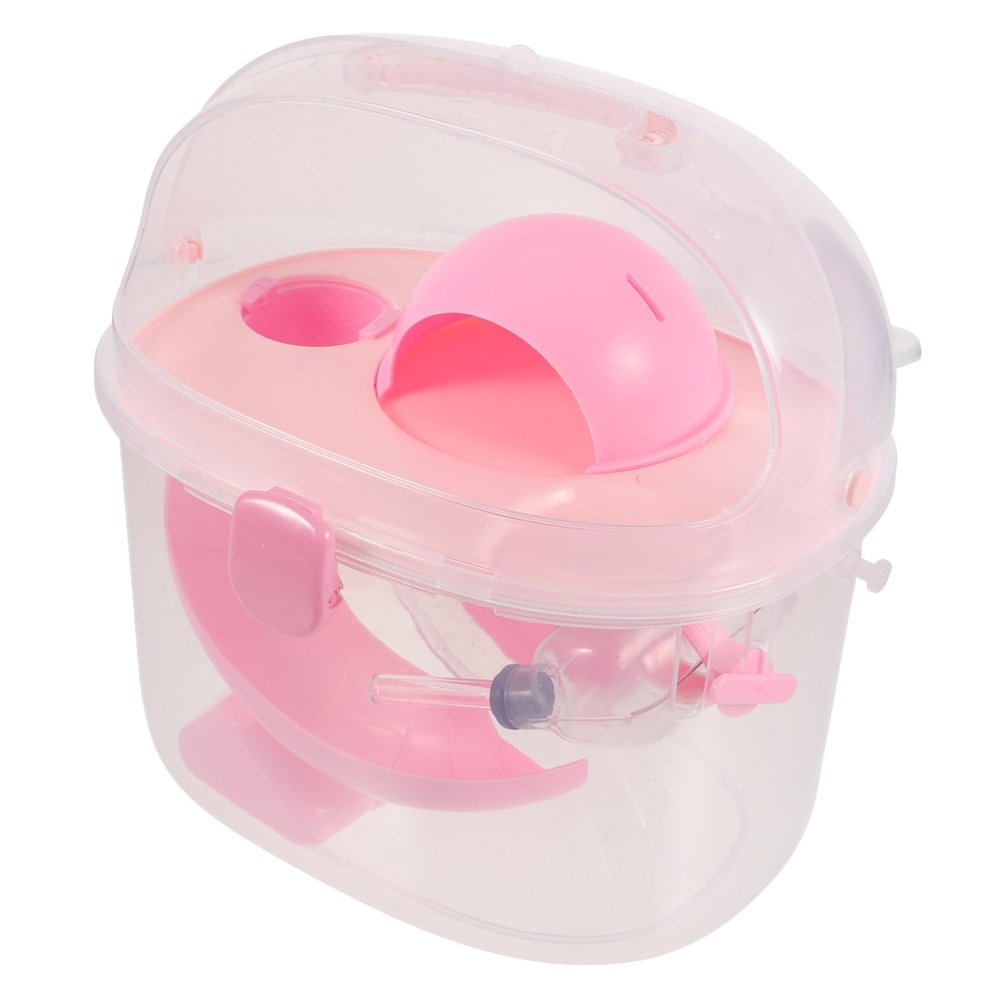 Angoily Portable Plastic Hamster Carrier, Pink