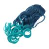 Housoutil Long Curly Wavy Synthetic Hairpiece, Sea Blue to Peacock Blue Gradient view 1