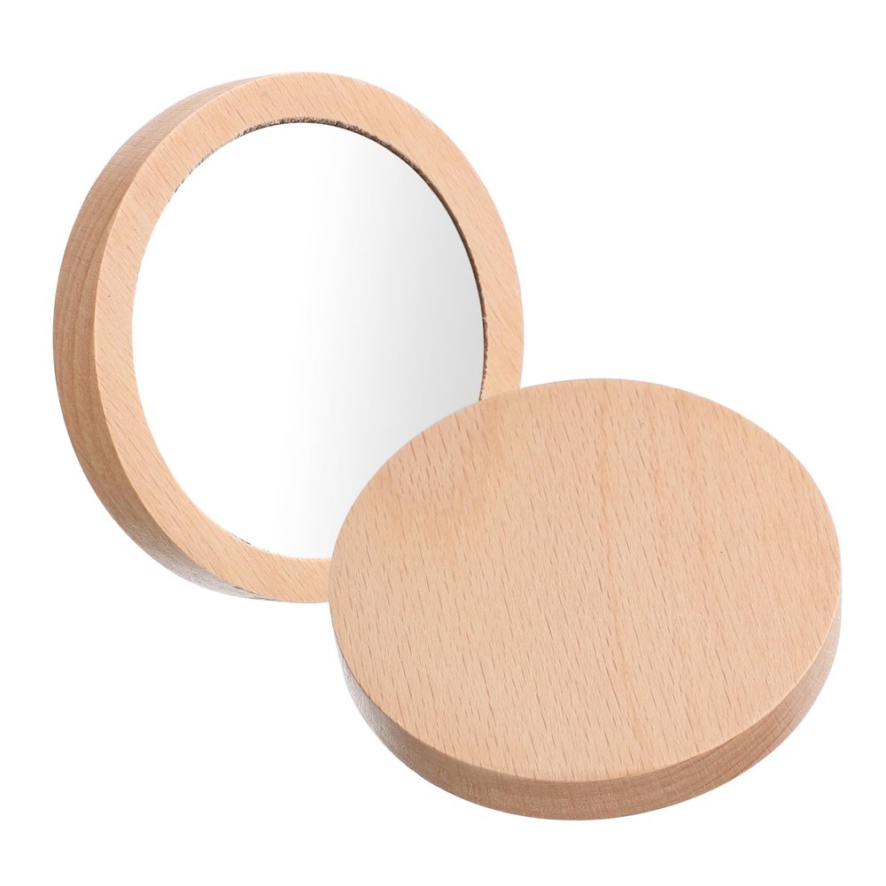 DOITOOL Small Round Glass Mirrors, 2 Pack, Foldable, Lightweight, Portable for Travel and Gifts for Women