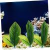 Angoily 2-Piece Green Plastic Betta Fish Resting and Spawning Leaves view 3