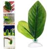 Angoily 2-Piece Green Plastic Betta Fish Resting and Spawning Leaves view 4