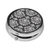 Stylish Round Damask Pill Box – Mini Travel Companion view 2