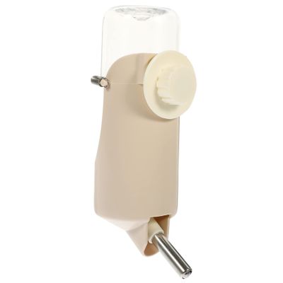 Beige PP Hanging Pet Water Bottle for Cages