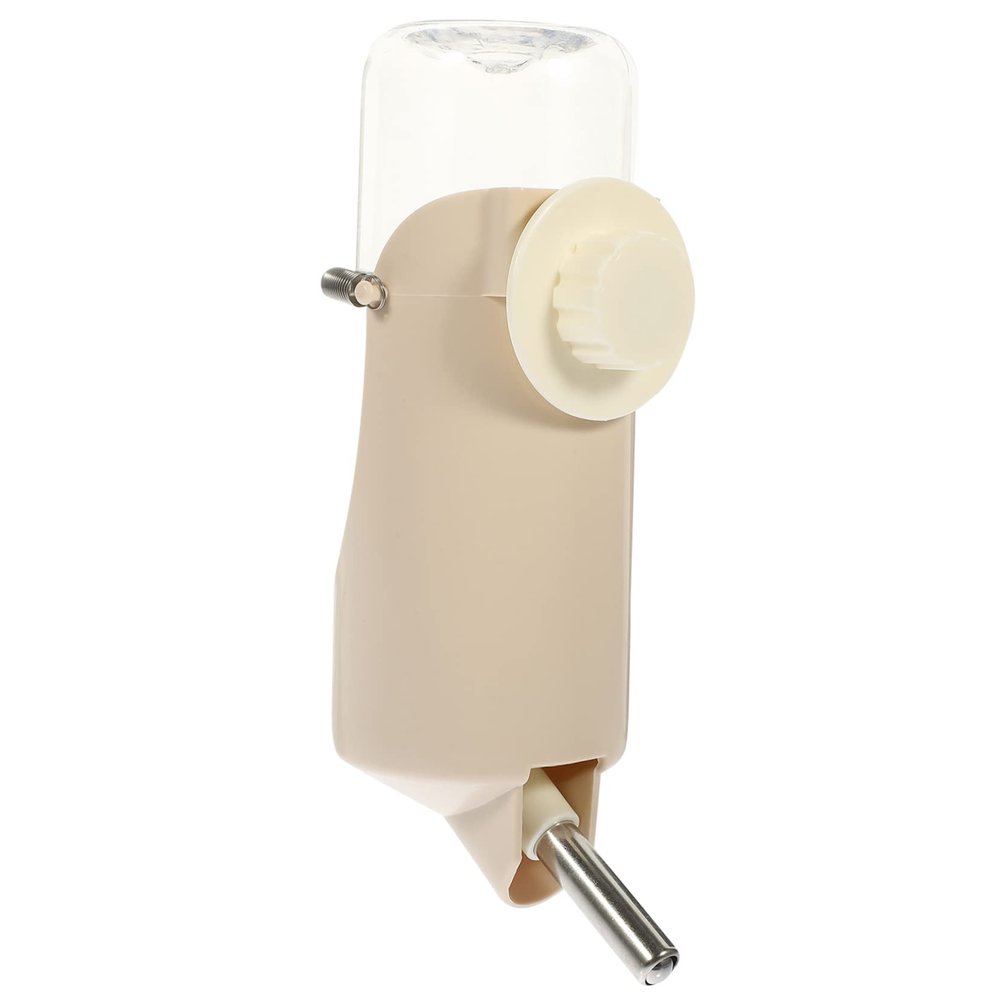 Beige PP Hanging Pet Water Bottle for Cages