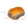 minkissy Smooth-Surface Resin Brown Feeding Bowl for Reptiles view 2