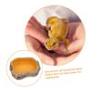 minkissy Smooth-Surface Resin Brown Feeding Bowl for Reptiles view 3