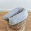 LOOLAY Pregnancy Pillow - 190 cm Nursing Pillow - Side-Sleeper Pillow, 100% Cotton - Removable Minky Cover - Ergonomic Pregnancy Pillow for Sleeping (Cotton Gray/Minky Gray) view 2