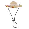 Stylish Pet Straw Hat with Tassels view 1