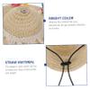 Stylish Pet Straw Hat with Tassels view 2