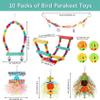 Oikabio Budgie Toys, Small Chew Toys for Parrots, Cage Foraging Toys, Hanging Toys, Bird Swing and Ladder view 3