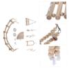 Angoily 1-Set Wooden Bird Toy with Chew Toy and Swing for Parrots and Parakeets, Easy to Hang view 2