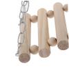 Angoily 1-Set Wooden Bird Toy with Chew Toy and Swing for Parrots and Parakeets, Easy to Hang view 3