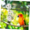 Angoily 1-Set Wooden Bird Toy with Chew Toy and Swing for Parrots and Parakeets, Easy to Hang view 4