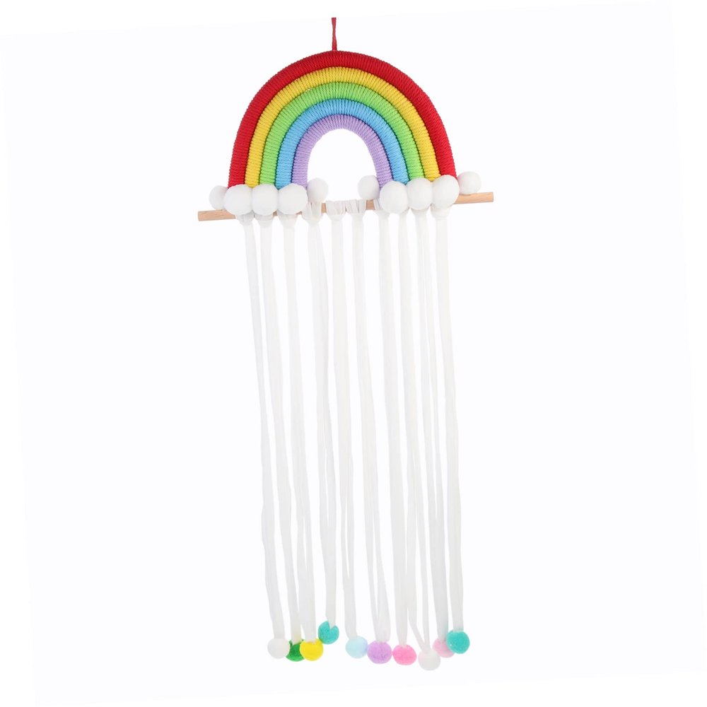 Rainbow Hair Bow Holder with Bows, Large Wall Hanger