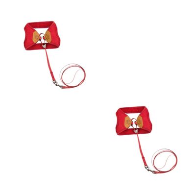 Beavorty 2-Piece Pet Cat Harness with Adjustable Traction Rope