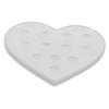 Heart-Shaped Glass Eyelash Extension Pad, 12-Hole Storage Cushion view 1