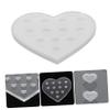 Heart-Shaped Glass Eyelash Extension Pad, 12-Hole Storage Cushion view 3