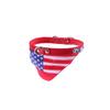 Beavorty Adjustable PU Dog Collar with Triangle Bandana - Red view 1