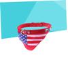 Beavorty Adjustable PU Dog Collar with Triangle Bandana - Red view 4