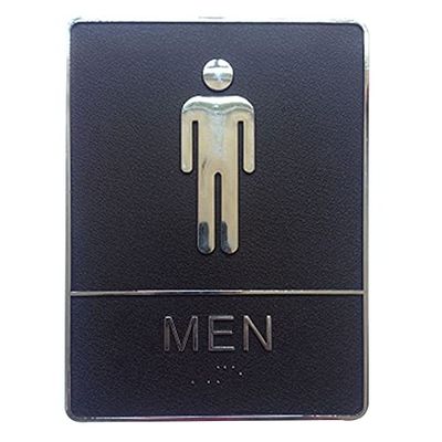 Men's Toilet Wall Sign, Removable Self-Adhesive Acrylic Sticker